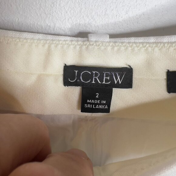 J.Crew $128 Wide-leg Essential pant in linen White Size 2 BW528 - Picture 3 of 8